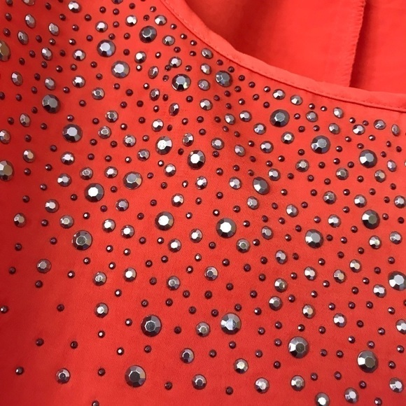 STUDIO Y coral studded tie waist tunic top size large - Picture 5 of 10